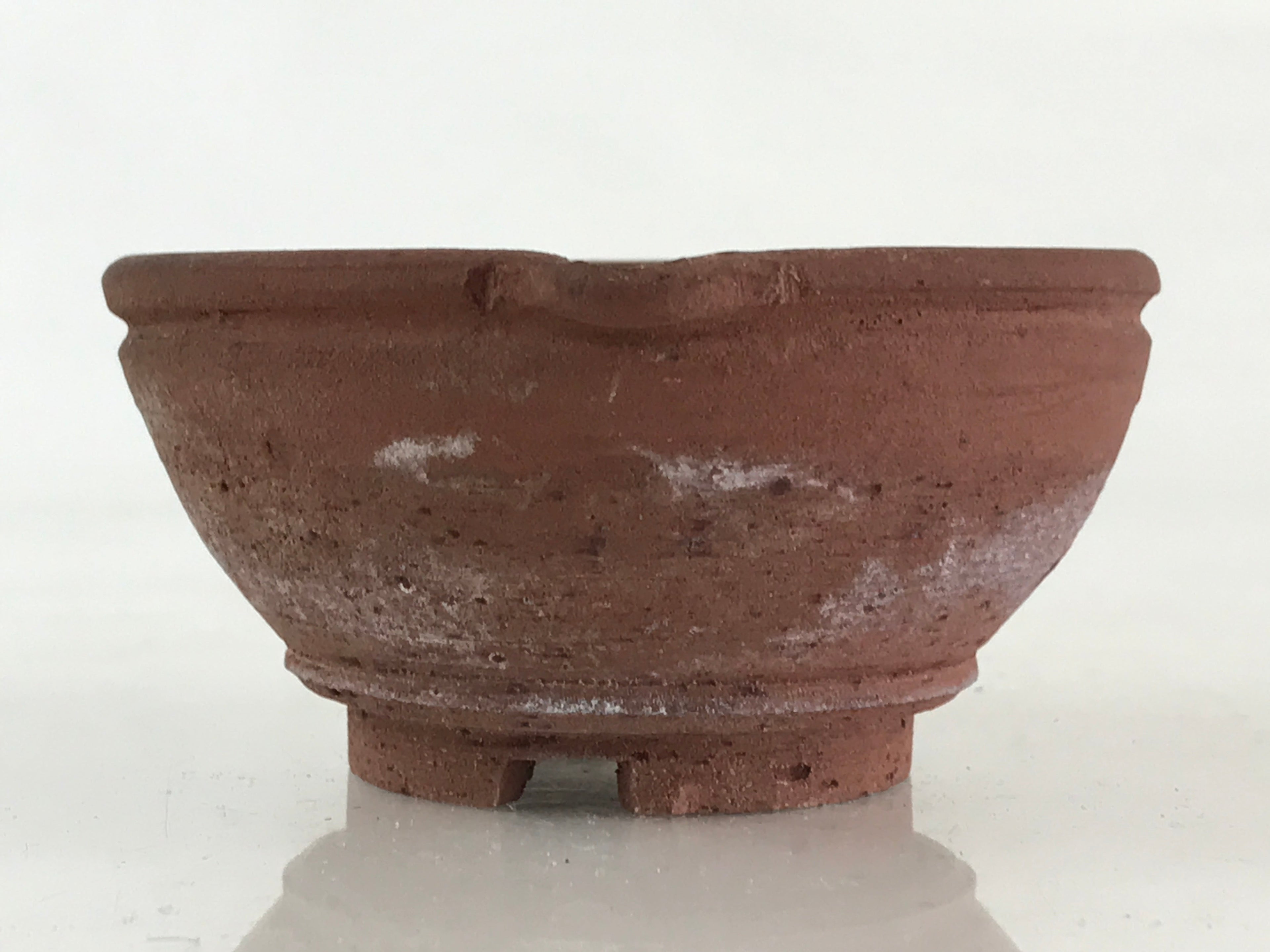 Japanese Ceramic Mortar With Hole Wasabi Ginger Spices Vtg Flower Pot Brown PY26