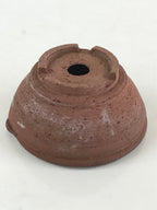 Japanese Ceramic Mortar With Hole Wasabi Ginger Spices Vtg Flower Pot Brown PY26