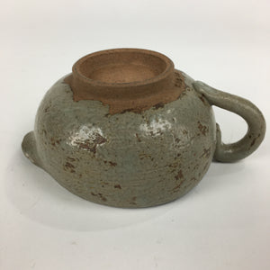 Japanese Ceramic Mug With Spout Vtg Pottery Yakimono Beige Cup PP794