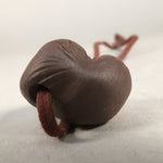 Japanese Ceramic Netsuke Kimono Accessory Vtg Okame Mask Toggle Cord JK61