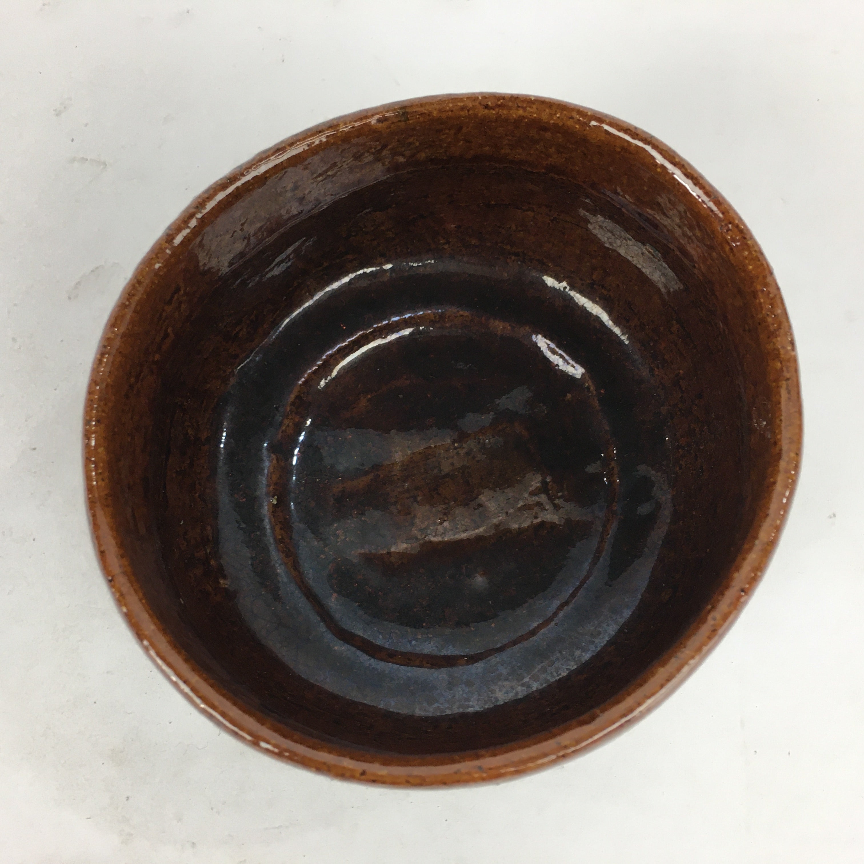Japanese Ceramic Ohi Ware Tea Ceremony Green Tea Bowl Vtg Chawan GTB877