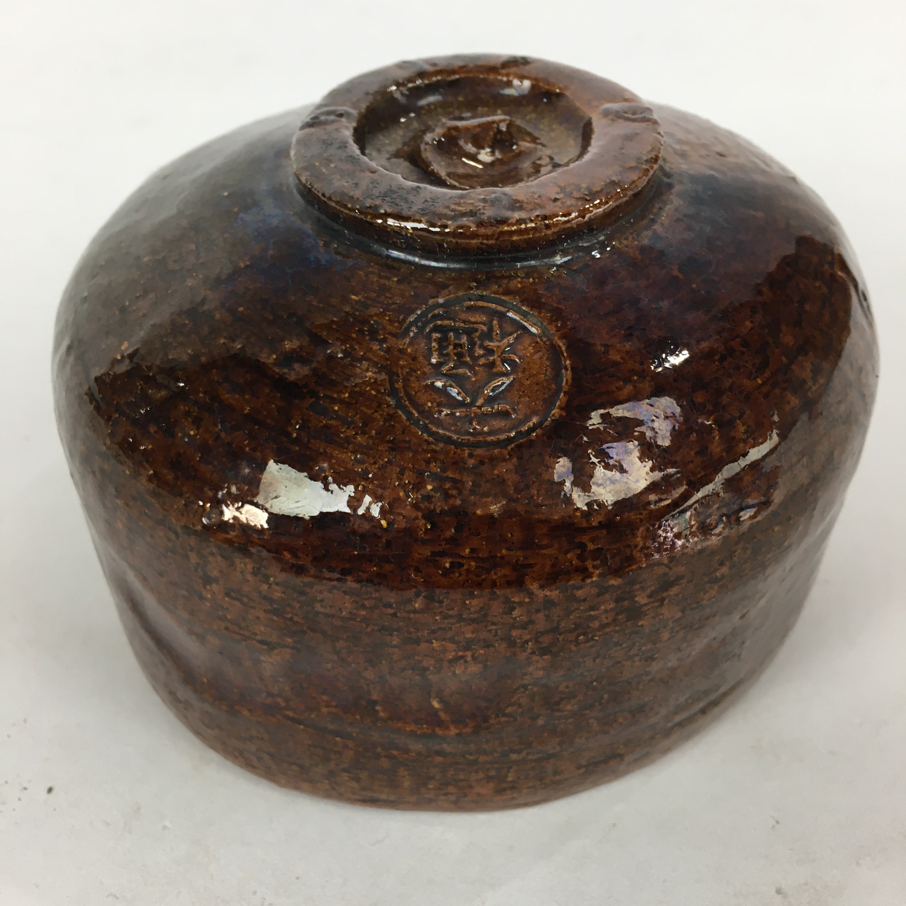 Japanese Ceramic Ohi Ware Tea Ceremony Green Tea Bowl Vtg Chawan GTB877
