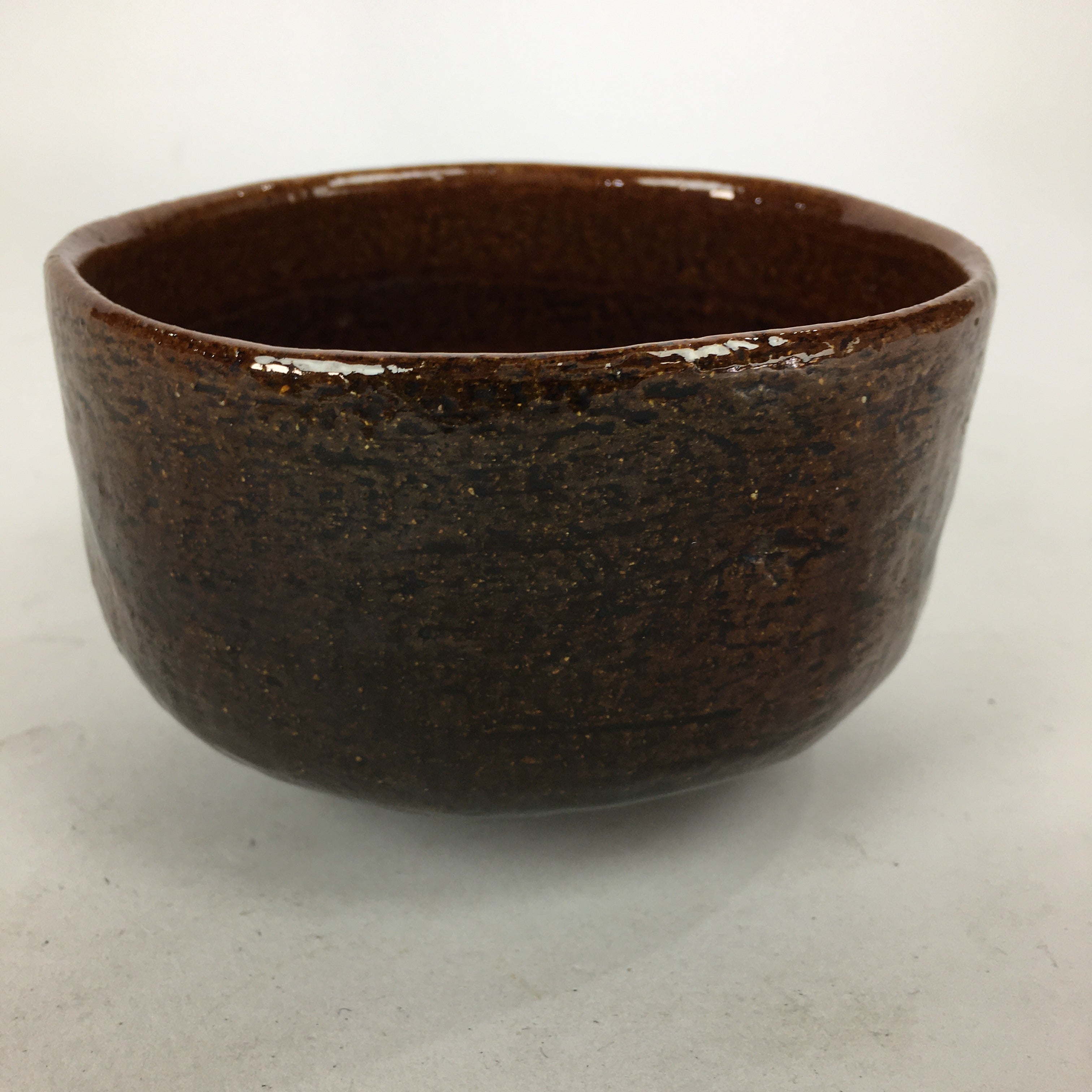 Japanese Ceramic Ohi Ware Tea Ceremony Green Tea Bowl Vtg Chawan GTB877