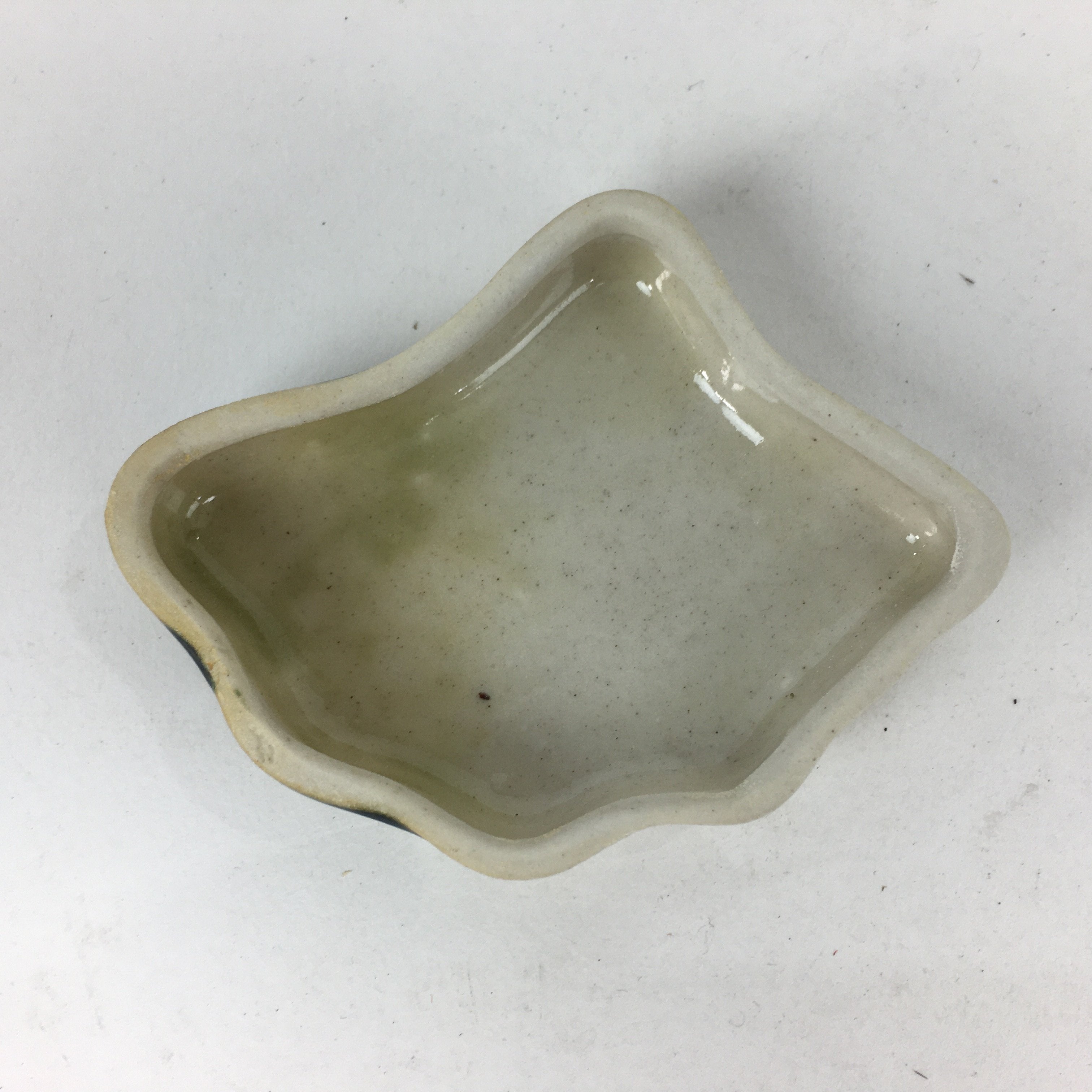 Japanese Ceramic Oribe Ware Incense Container Kogo Vtg Tea Ceremony PP745