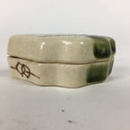 Japanese Ceramic Oribe Ware Incense Container Kogo Vtg Tea Ceremony PP871