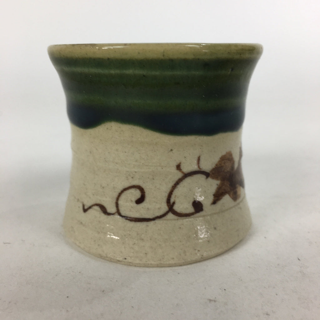 Japanese Ceramic Oribe Ware Ladle Rest Lid Stand Tea Ceremony Vtg Futaoki TG148
