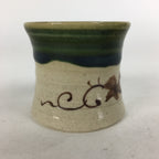 Japanese Ceramic Oribe Ware Ladle Rest Lid Stand Tea Ceremony Vtg Futaoki TG148