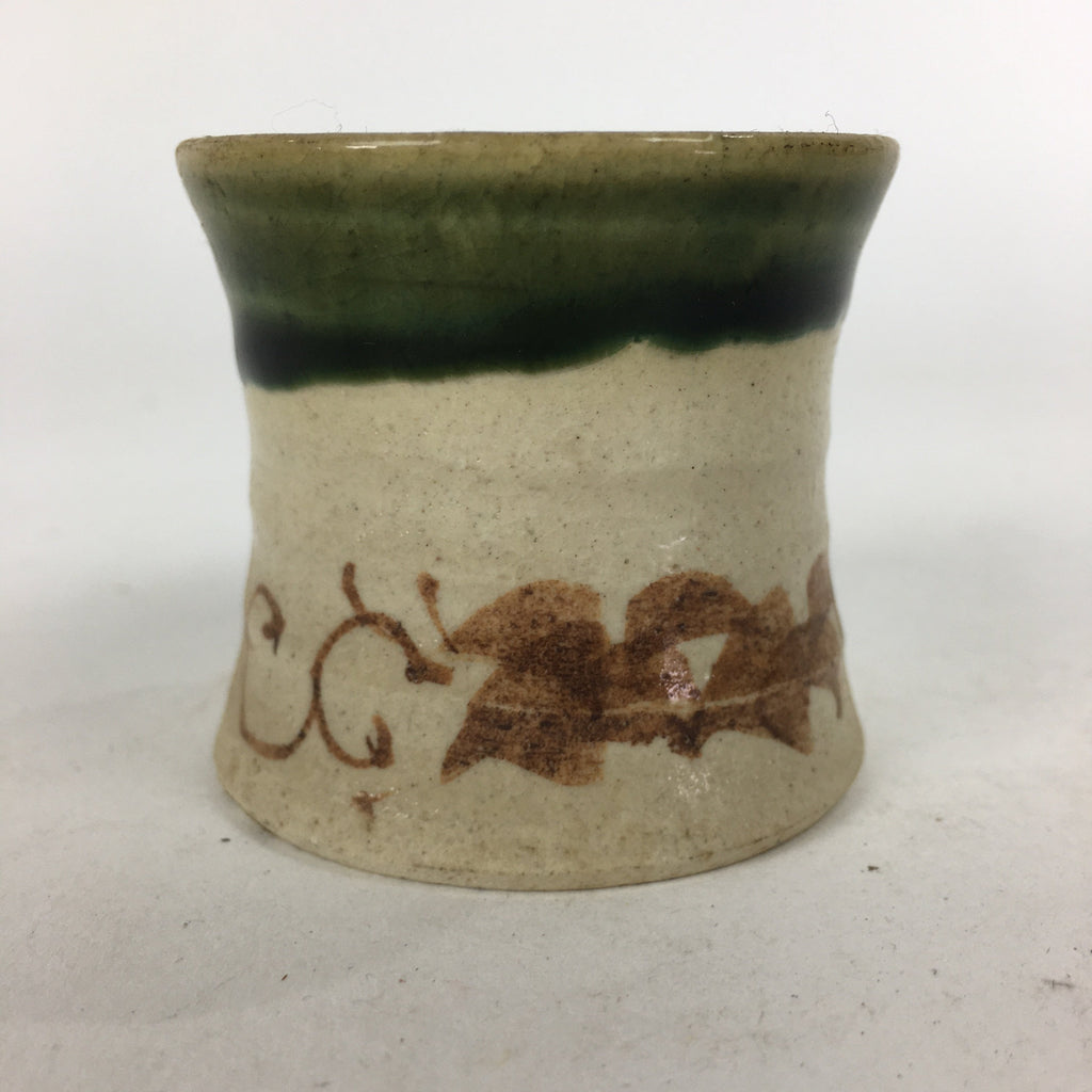 Japanese Ceramic Oribe Ware Ladle Rest Lid Stand Tea Ceremony Vtg Futaoki TG149