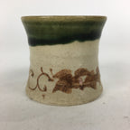 Japanese Ceramic Oribe Ware Ladle Rest Lid Stand Tea Ceremony Vtg Futaoki TG149