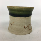 Japanese Ceramic Oribe Ware Ladle Rest Lid Stand Tea Ceremony Vtg Futaoki TG149
