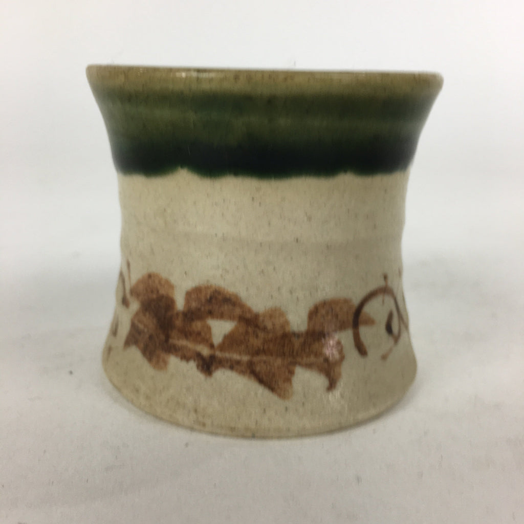 Japanese Ceramic Oribe Ware Ladle Rest Lid Stand Tea Ceremony Vtg Futaoki TG149