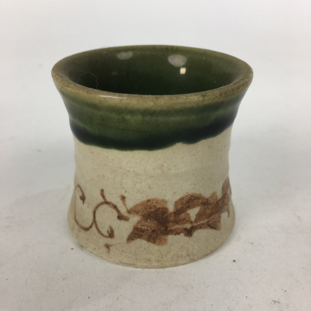 Japanese Ceramic Oribe Ware Ladle Rest Lid Stand Tea Ceremony Vtg Futaoki TG149
