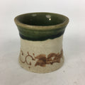 Japanese Ceramic Oribe Ware Ladle Rest Lid Stand Tea Ceremony Vtg Futaoki TG149