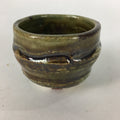 Japanese Ceramic Oribe Ware Sake Cup Vtg Guinomi Ochoko Green Glaze GU967