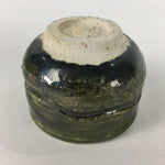 Japanese Ceramic Oribe Ware Sake Cup Vtg Guinomi Ochoko Green Glaze GU968