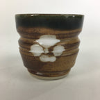 Japanese Ceramic Oribe Ware Sake Cup Vtg Guinomi Ochoko Green Glaze GU973