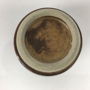 Japanese Ceramic Oribe Ware Sake Cup Vtg Guinomi Ochoko Green Glaze GU973