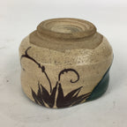 Japanese Ceramic Oribe Ware Small Bowl Vtg Pottery Green Glaze Kobachi PP846