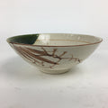 Japanese Ceramic Oribe Ware Tea Ceremony Bowl Vtg Green White Chawan GTB773