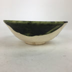 Japanese Ceramic Oribe Ware Tea Ceremony Green Tea Bowl Vtg Chawan GTB880