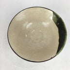 Japanese Ceramic Oribe Ware Tea Ceremony Green Tea Bowl Vtg Chawan GTB880