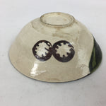 Japanese Ceramic Oribe Ware Tea Ceremony Green Tea Bowl Vtg Chawan GTB880