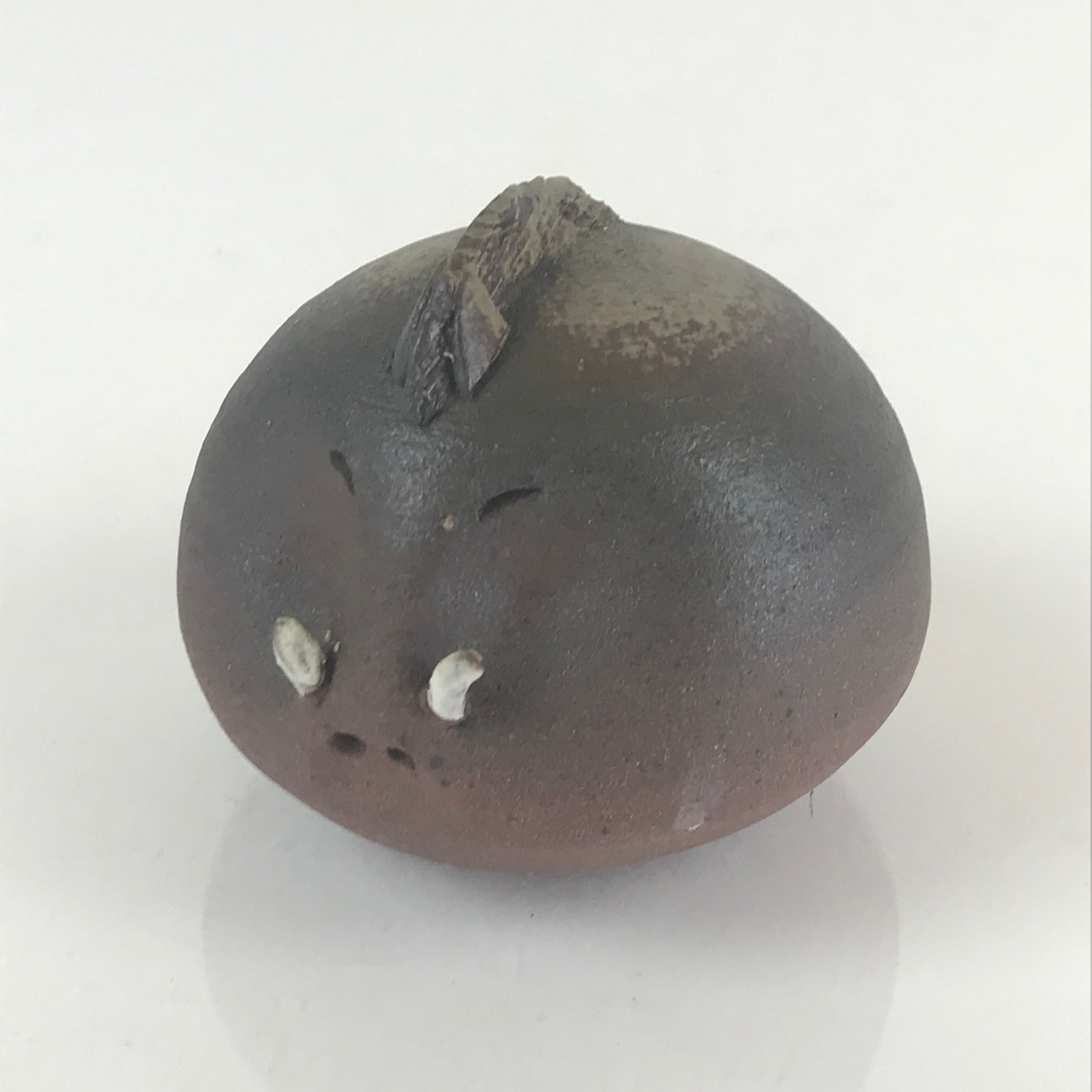 Japanese Ceramic Ornament Boar Vtg Blue Figurine Okimono Paperweight BD828