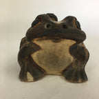 Japanese Ceramic Parent And Child Frog Statue Vtg Pottery Okimono Kaeru BD691