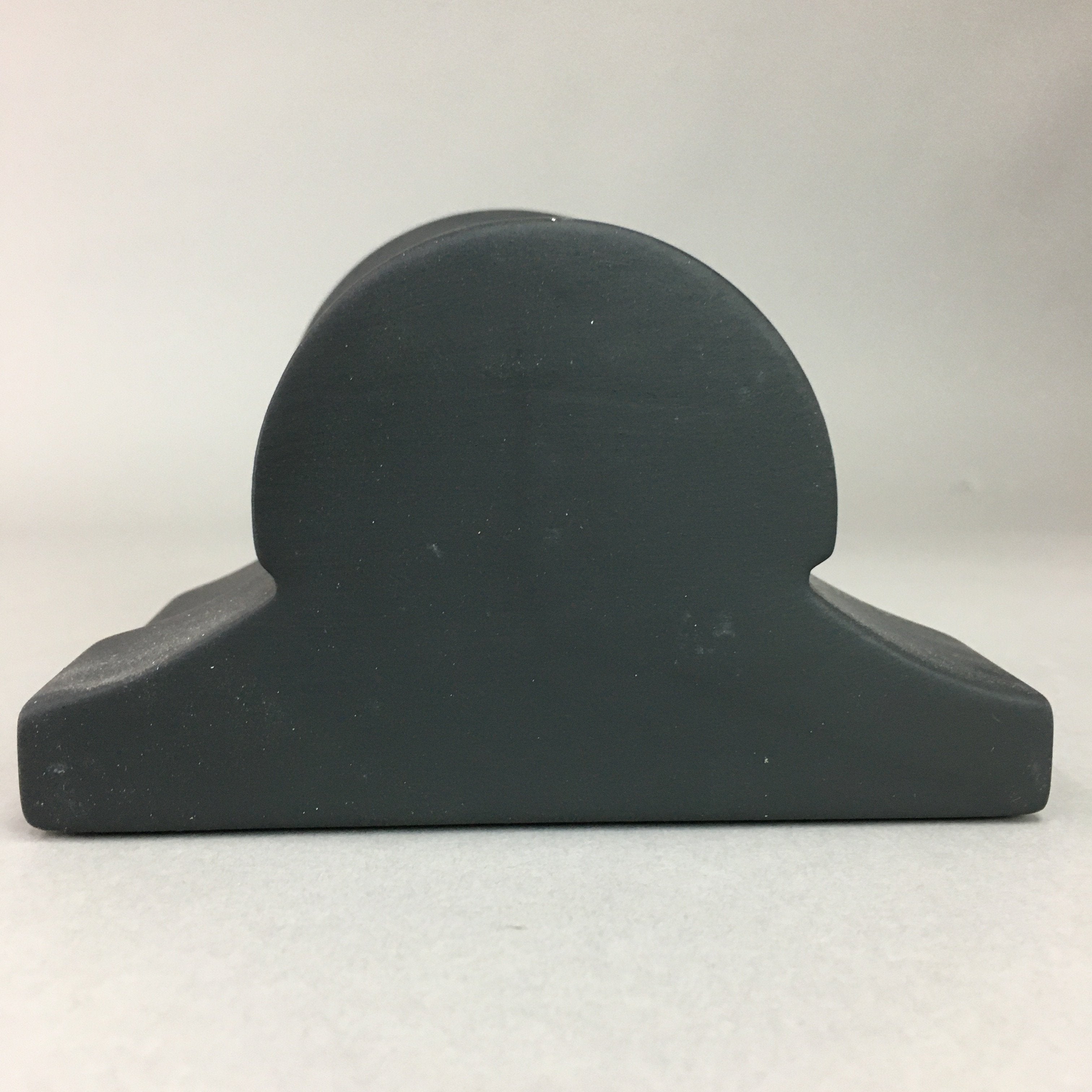 Japanese Ceramic Piggy Bank Pottery Temple Roof Tile Black BD522