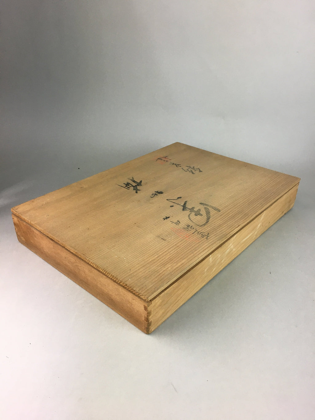 Japanese Ceramic Plate 6 pc Set Ki Seto ware Vtg Wooden Box Bamboo PX443