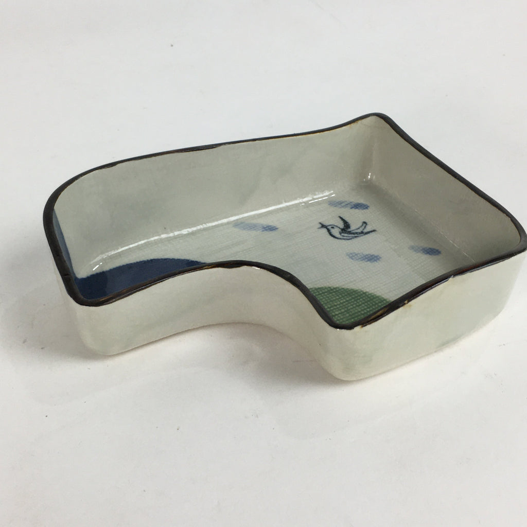 Japanese Ceramic Plate Bowl Vtg Arita ware Masamine Floral Bird Pattern PP537