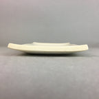 Japanese Ceramic Plate Vtg Rectangle Pottery Floral Kanji Iris Purple Flower PP3