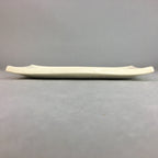 Japanese Ceramic Plate Vtg Rectangle Pottery Floral Kanji White Camellia PP319