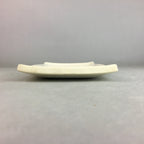 Japanese Ceramic Plate Vtg Rectangle Pottery Floral Kanji White Camellia PP319