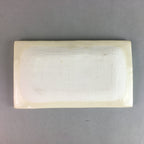Japanese Ceramic Plate Vtg Rectangle Pottery Floral Kanji White Camellia PP319