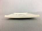 Japanese Ceramic Plate Vtg Rectangle Pottery Floral Kanji White Camellia PP325