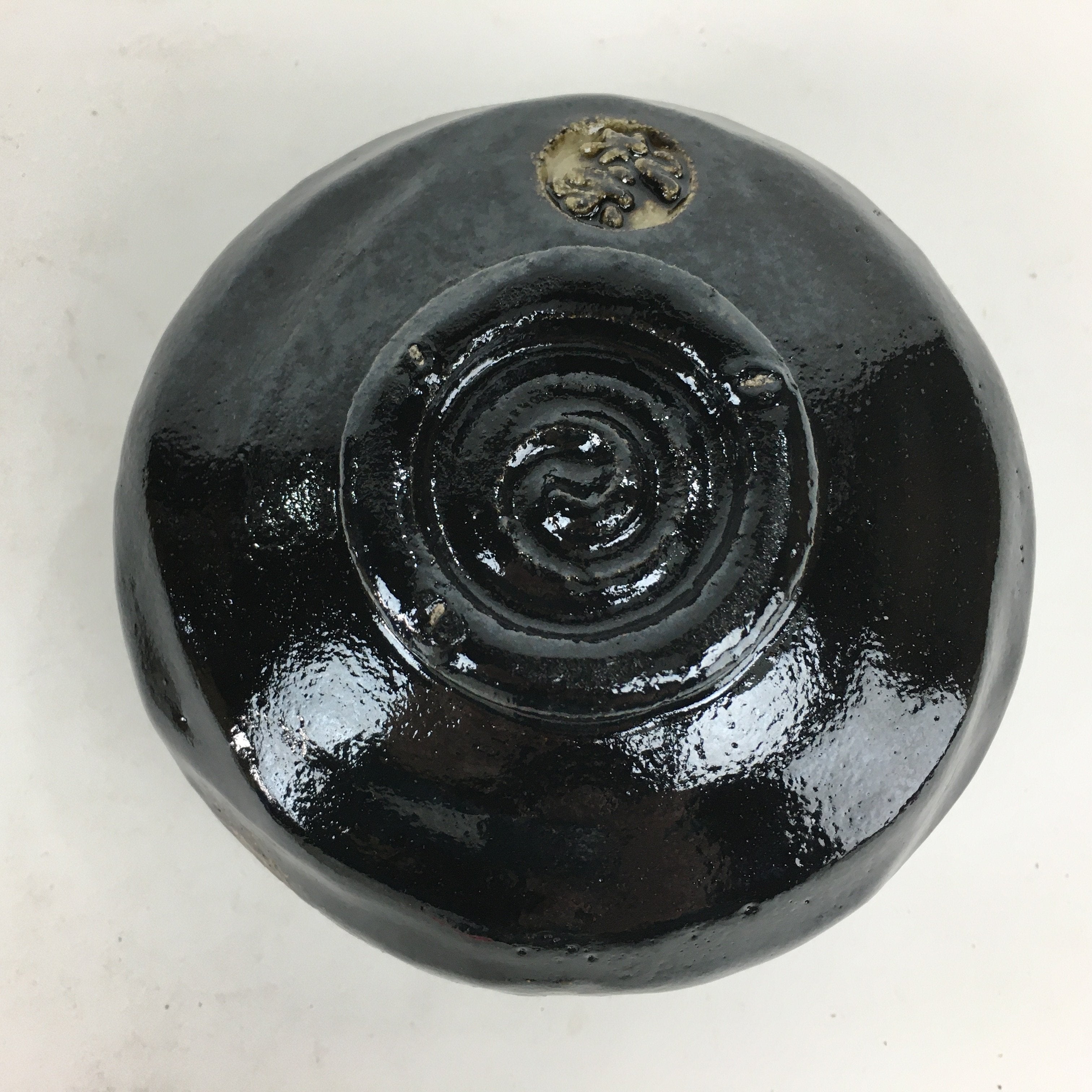 Japanese Ceramic Raku Ware Green Tea Bowl Vtg Matcha Chawan Tea Ceremony PX571