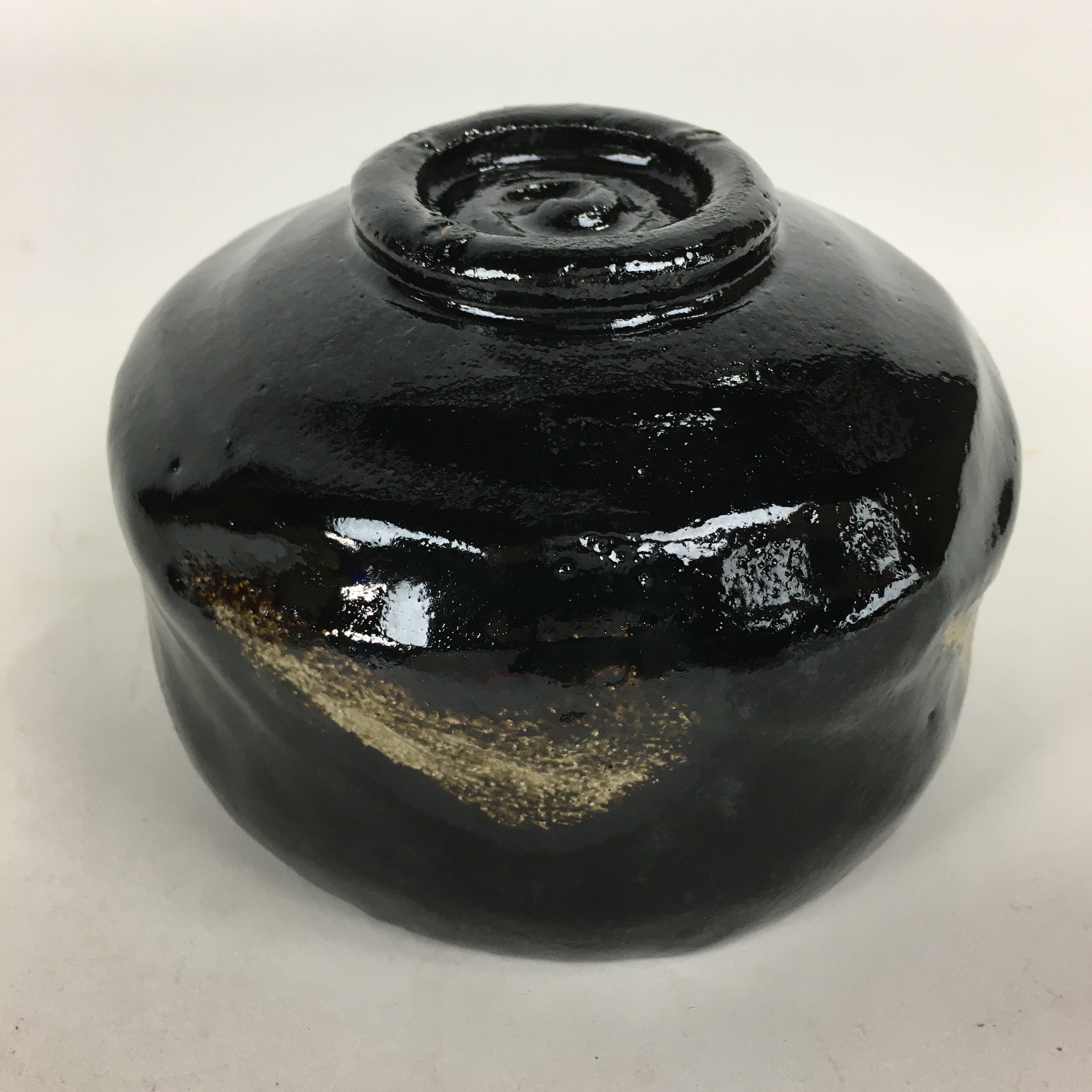 Japanese Ceramic Raku Ware Green Tea Bowl Vtg Matcha Chawan Tea Ceremony PX571