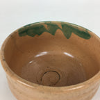 Japanese Ceramic Raku Ware Tea Ceremony Bowl Vtg Orange Matcha Chawan GTB782