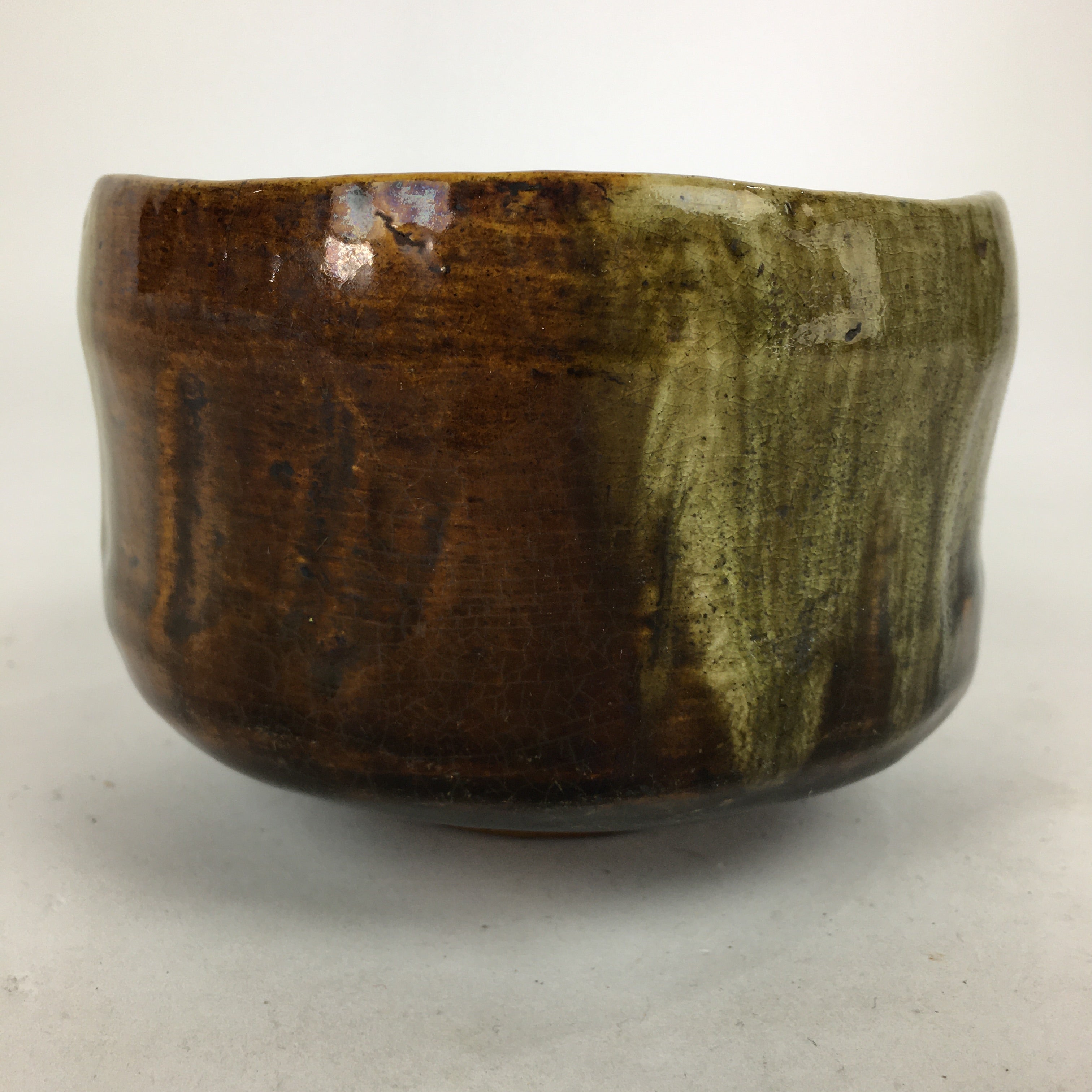 Japanese Ceramic Raku Ware Tea Ceremony Green Tea Bowl Vtg Chawan GTB873
