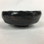 Japanese Ceramic Rakuyaki Tea Ceremony Green Tea Bowl Vtg Black Chawan GTB832