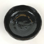 Japanese Ceramic Rakuyaki Tea Ceremony Green Tea Bowl Vtg Black Chawan GTB832