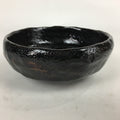 Japanese Ceramic Rakuyaki Tea Ceremony Green Tea Bowl Vtg Black Chawan GTB832