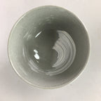 Japanese Ceramic Rice Bowl Vtg Chawan Pottery Gray White Yakimono Donburi PP486