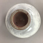 Japanese Ceramic Rice Bowl Vtg Chawan Pottery Gray White Yakimono Donburi PP486