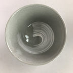 Japanese Ceramic Rice Bowl Vtg Chawan Pottery Gray White Yakimono Donburi PP489