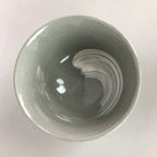 Japanese Ceramic Rice Bowl Vtg Chawan Pottery Gray White Yakimono Donburi PP490