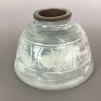 Japanese Ceramic Rice Bowl Vtg Chawan Pottery Gray White Yakimono Donburi PP490