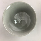 Japanese Ceramic Rice Bowl Vtg Chawan Pottery Gray White Yakimono Donburi PP491