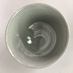 Japanese Ceramic Rice Bowl Vtg Chawan Pottery Gray White Yakimono Donburi PP492
